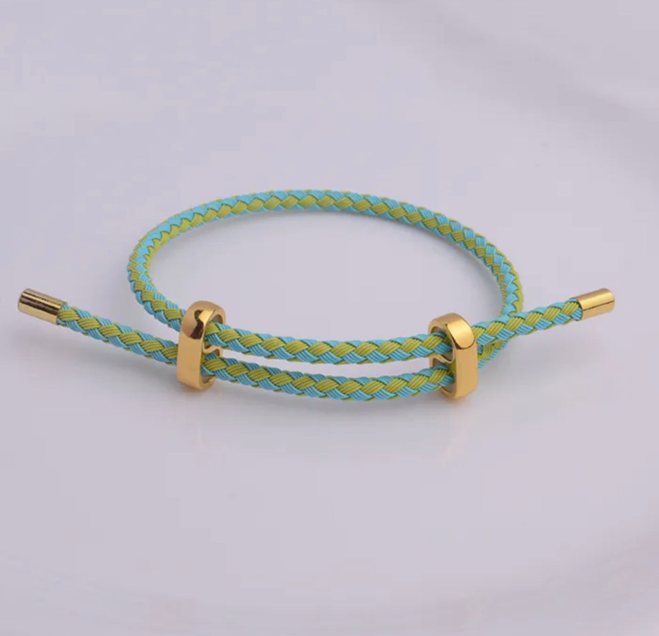 Blue and yellow bracelet