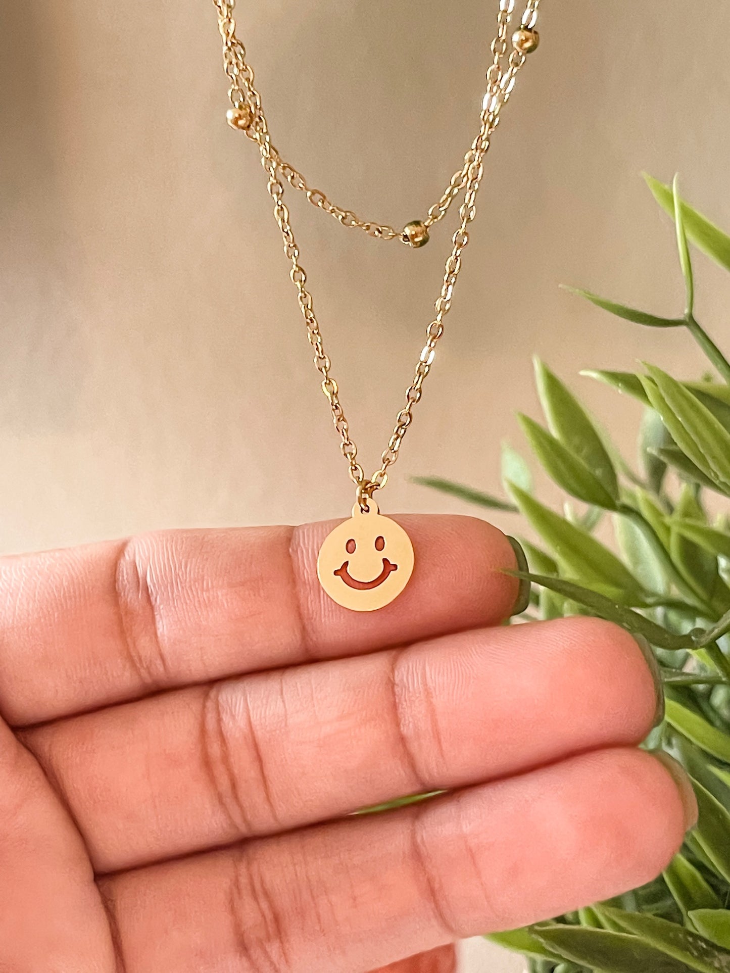 Be happy double necklace